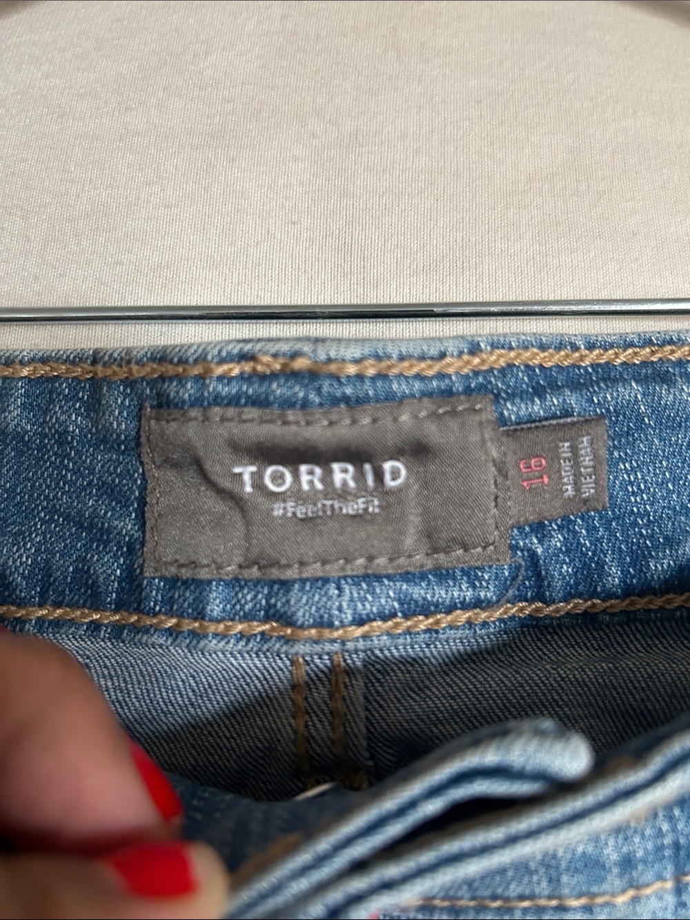 Womens Torrid Plus Size Denim Button-Front Mid Length Skirt - Size 16 - Picture 4 of 10